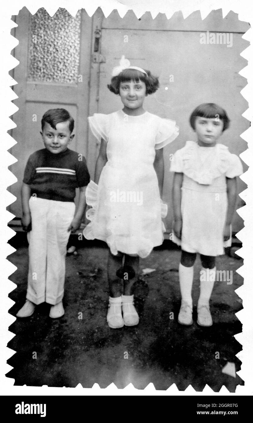 Vieux portrait 1930 environ en Italie Banque D'Images