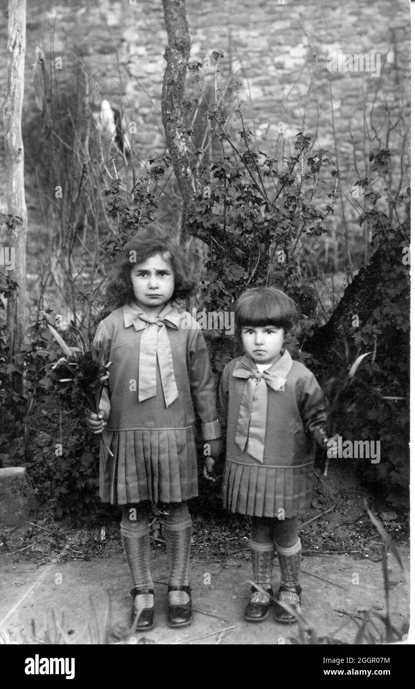 Vieux portrait 1930 environ en Italie Banque D'Images