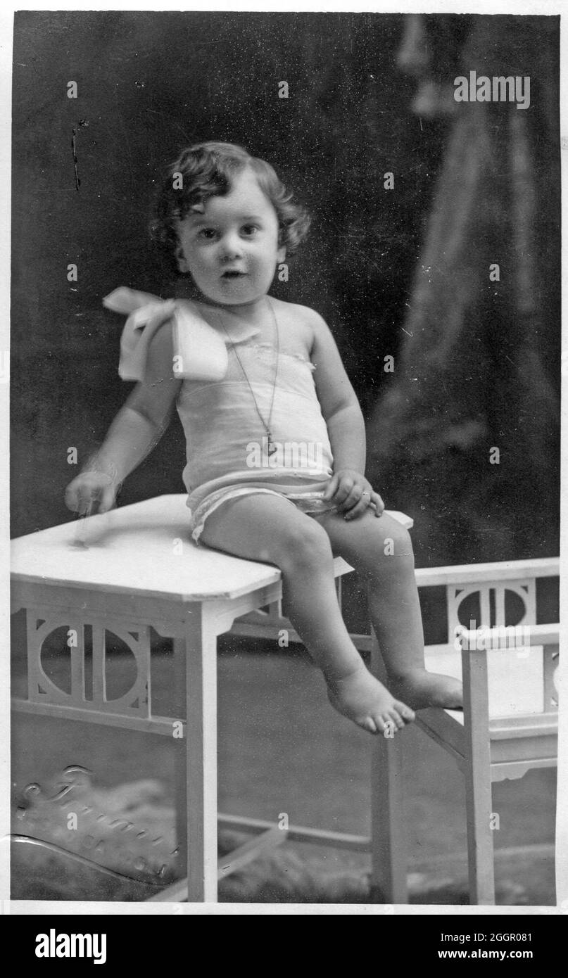 Vieux portrait 1930 environ en Italie Banque D'Images