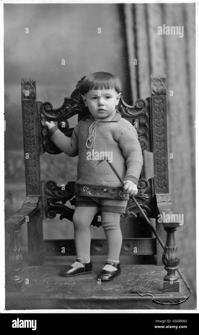 Vieux portrait 1930 environ en Italie Banque D'Images