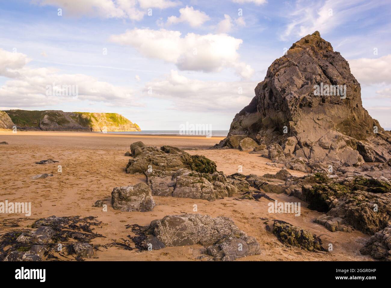 Three Cliffs Bay, Swansea, pays de Galles, Royaume-Uni. Banque D'Images