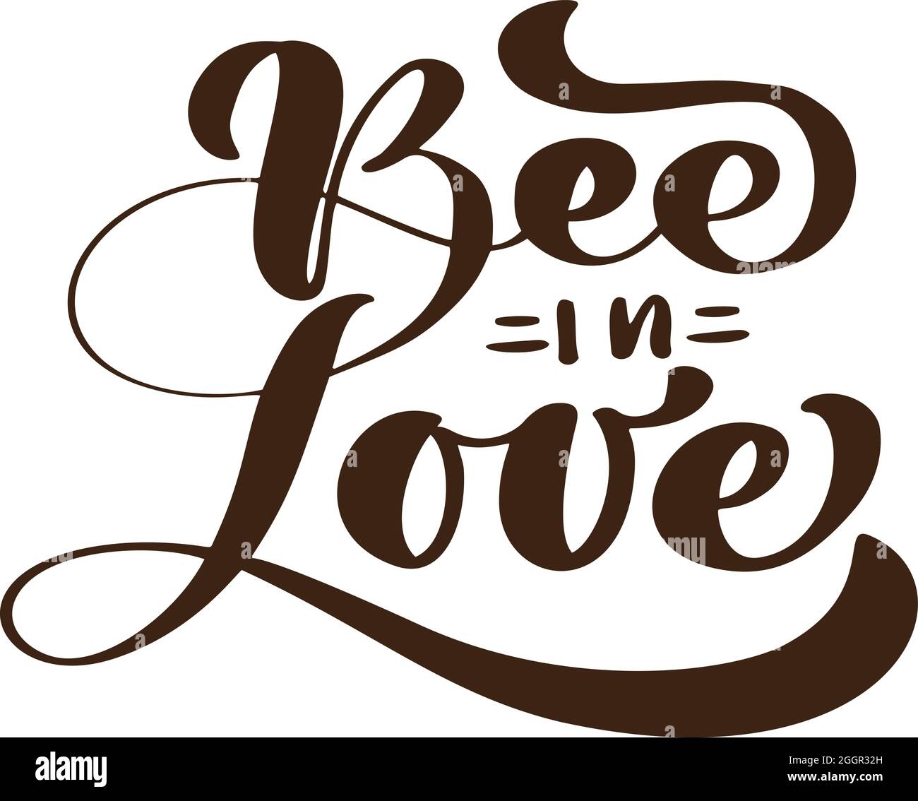 Abeille Dans L Amour Calligraphie Lettrage De Bebe Texte Texte Vectoriel Pour Les Enfants Sur Fond Blanc Concept De Logo Textile Typographie Image Vectorielle Stock Alamy