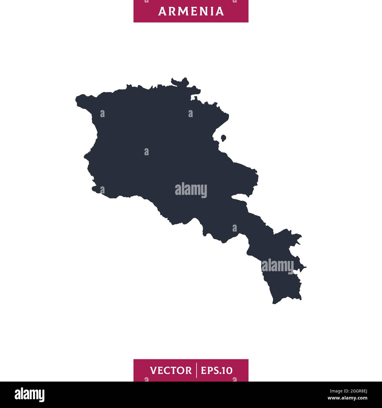 Carte détaillée de l'Arménie vecteur stock illustration modèle. Vecteur eps 10. Illustration de Vecteur
