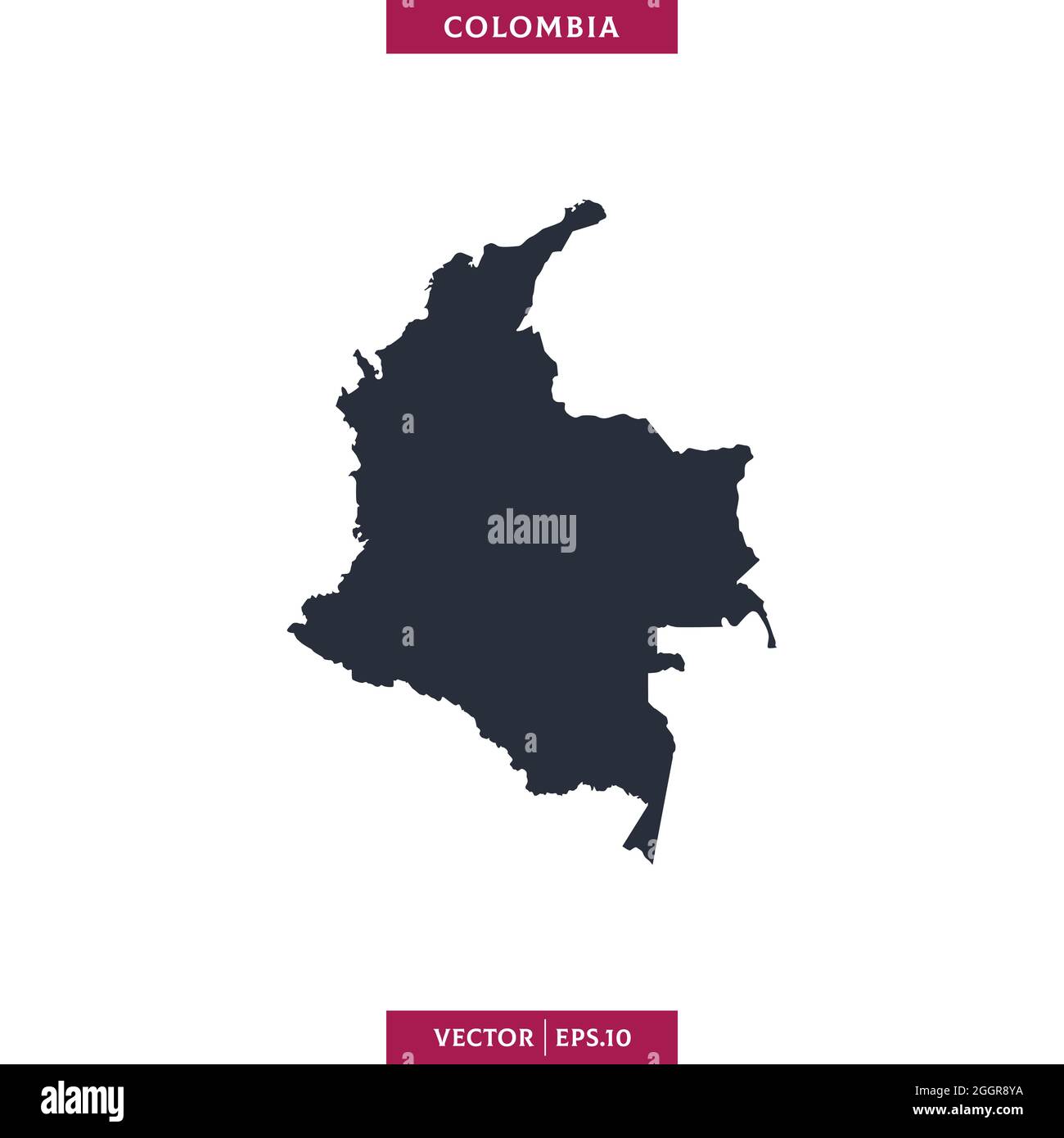 Carte détaillée du modèle de conception d'illustrations vectorielles Colombie. Vecteur eps 10. Illustration de Vecteur