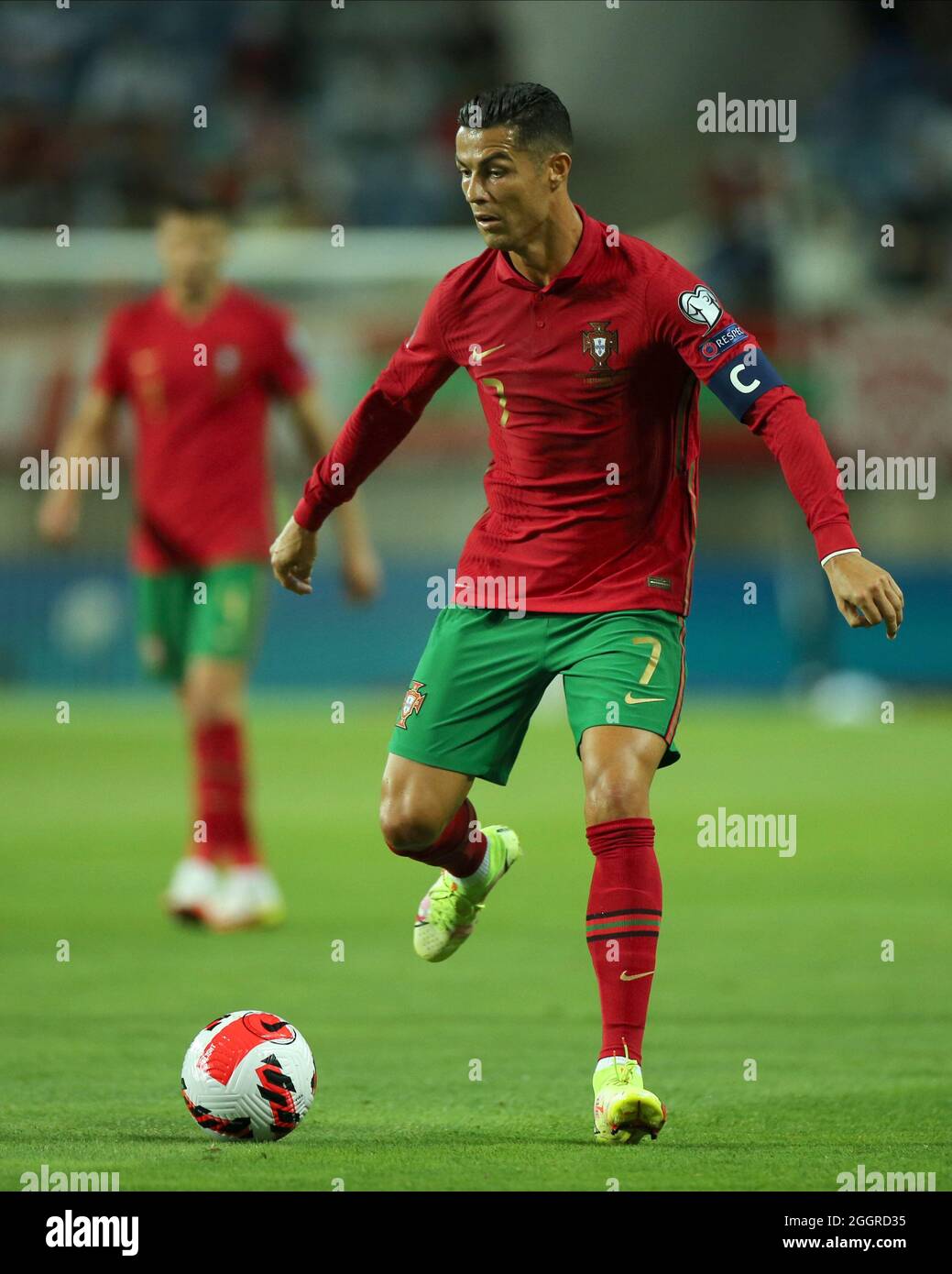 Cristiano Ronaldo au Portugal lors du match de qualification de la coupe du  monde de la FIFA 2022 à l'Estadio Algarve, Portugal. Date de la photo:  Mercredi 1er septembre 2021 Photo Stock -