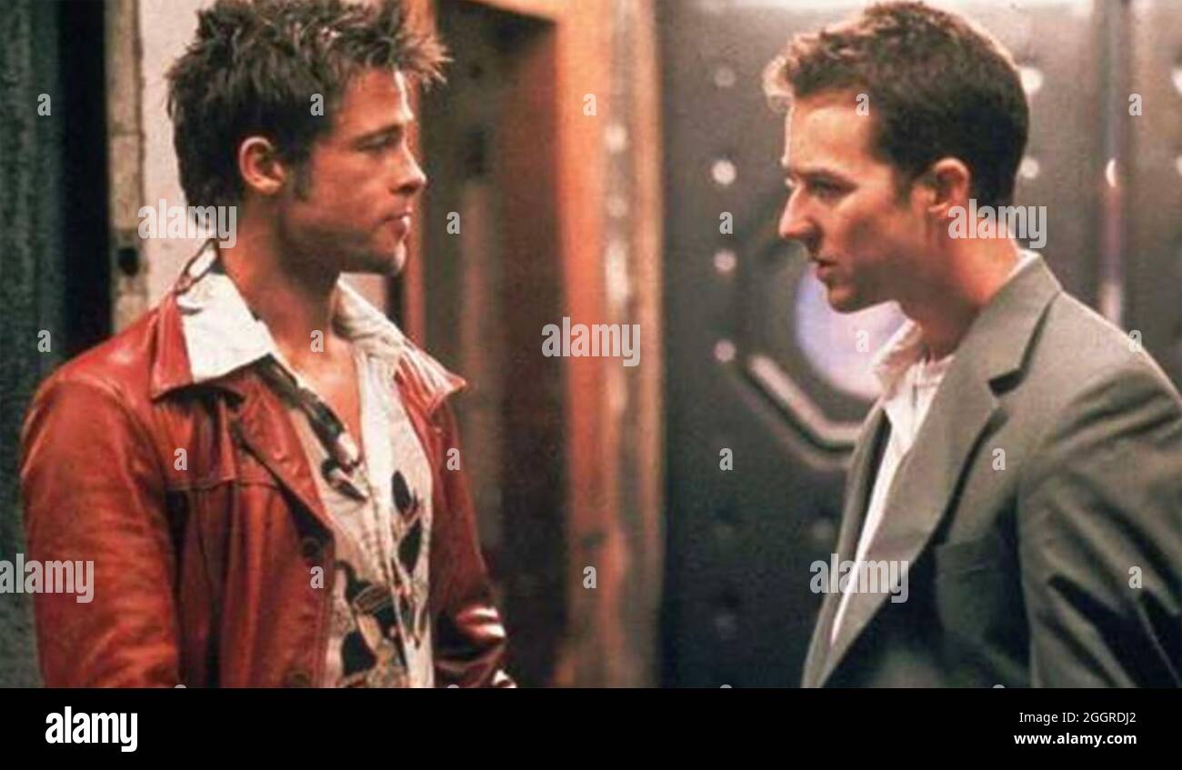 FIGHT CLUB 1999 film de Fox du 20e siècle avec Brad Pitt à gauche et Edward Norton Banque D'Images