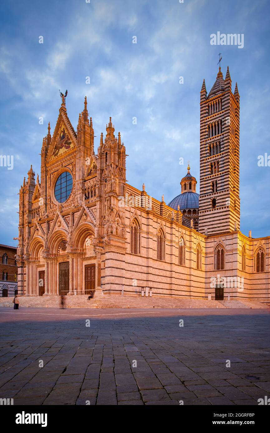 Cathédrale métropolitaine de Sainte Marie de l'Assomption à Sienne, Italie Banque D'Images