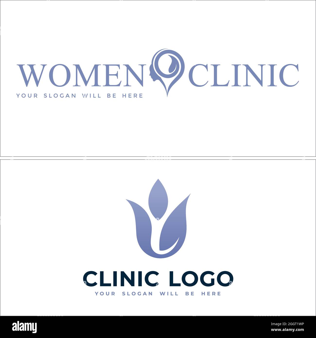 Beauté femmes clinique spa logo design Illustration de Vecteur