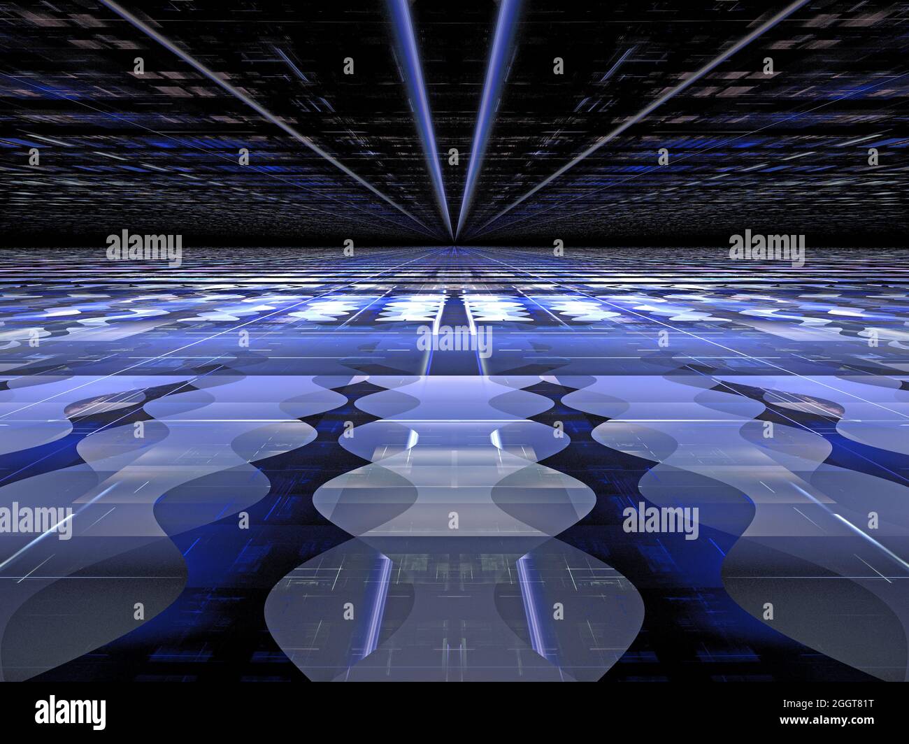 3 structures de conception graphique en dimensions pour les sujets de la technologie, des communications, de l'information numérique Banque D'Images