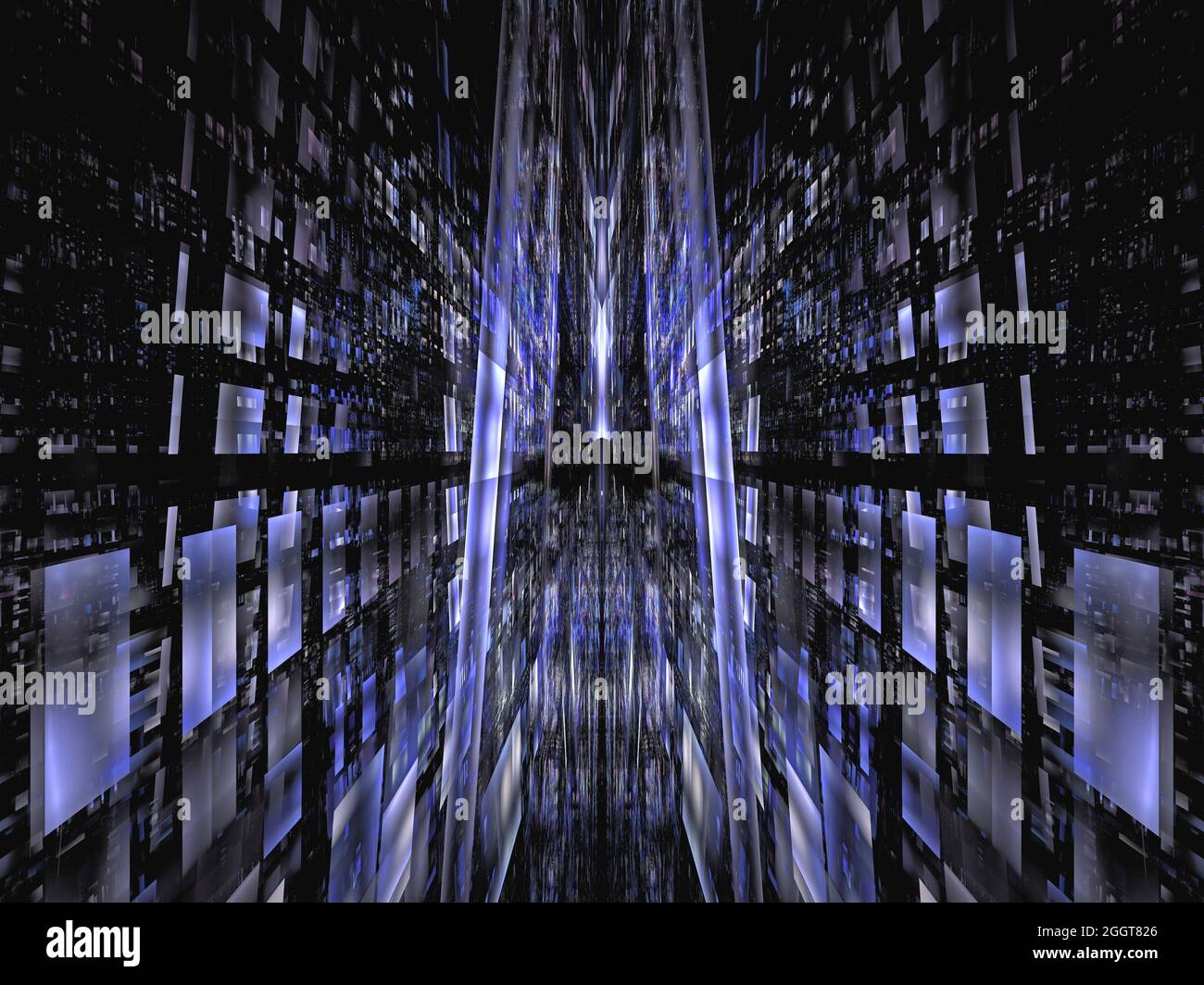 3 structures de conception graphique en dimensions pour les sujets de la technologie, des communications, de l'information numérique Banque D'Images