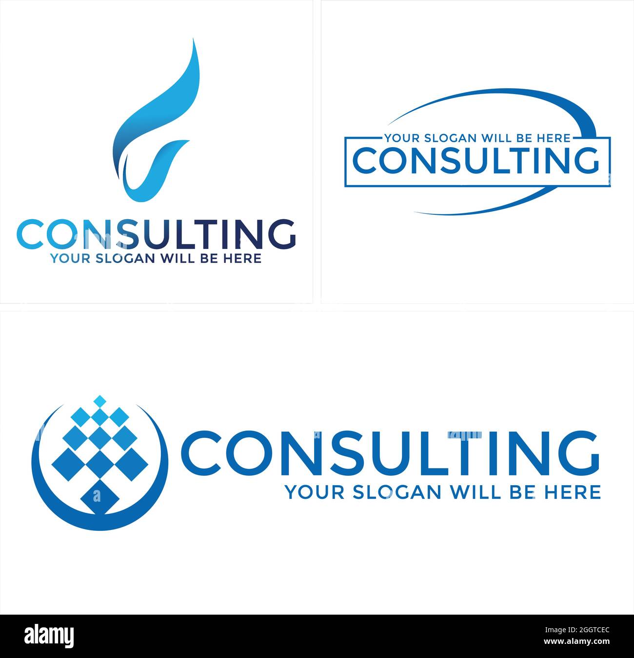 Design du logo de la mise en réseau de conseil d'entreprise Illustration de Vecteur