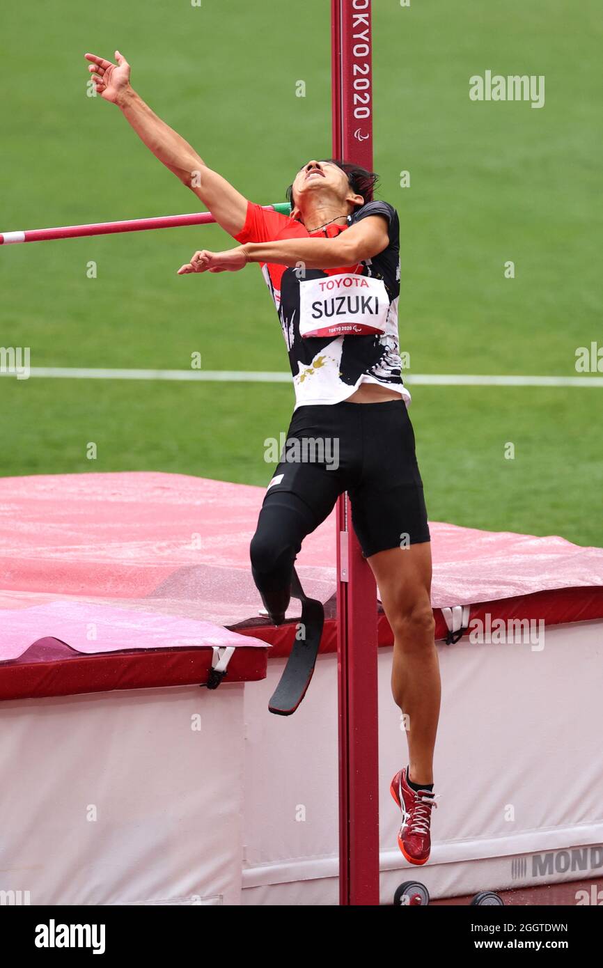 Tokyo, Japon. 3 septembre 2021. Toru Suzuki (JPN), 3 septembre 2021 - Athlétisme : finale du saut en hauteur pour hommes T64 lors des Jeux paralympiques de Tokyo 2020 au Stade National de Tokyo, Japon. Crédit: Naoki Nishimura/AFLO SPORT/Alay Live News Banque D'Images