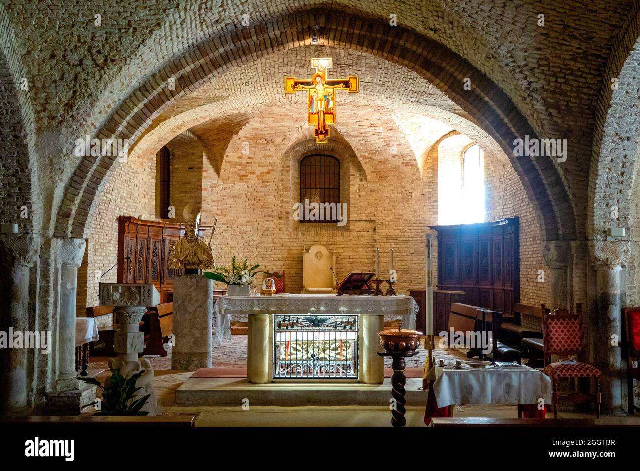 Crypte de la cathédrale de San Giustino, Chieti, Italie Banque D'Images