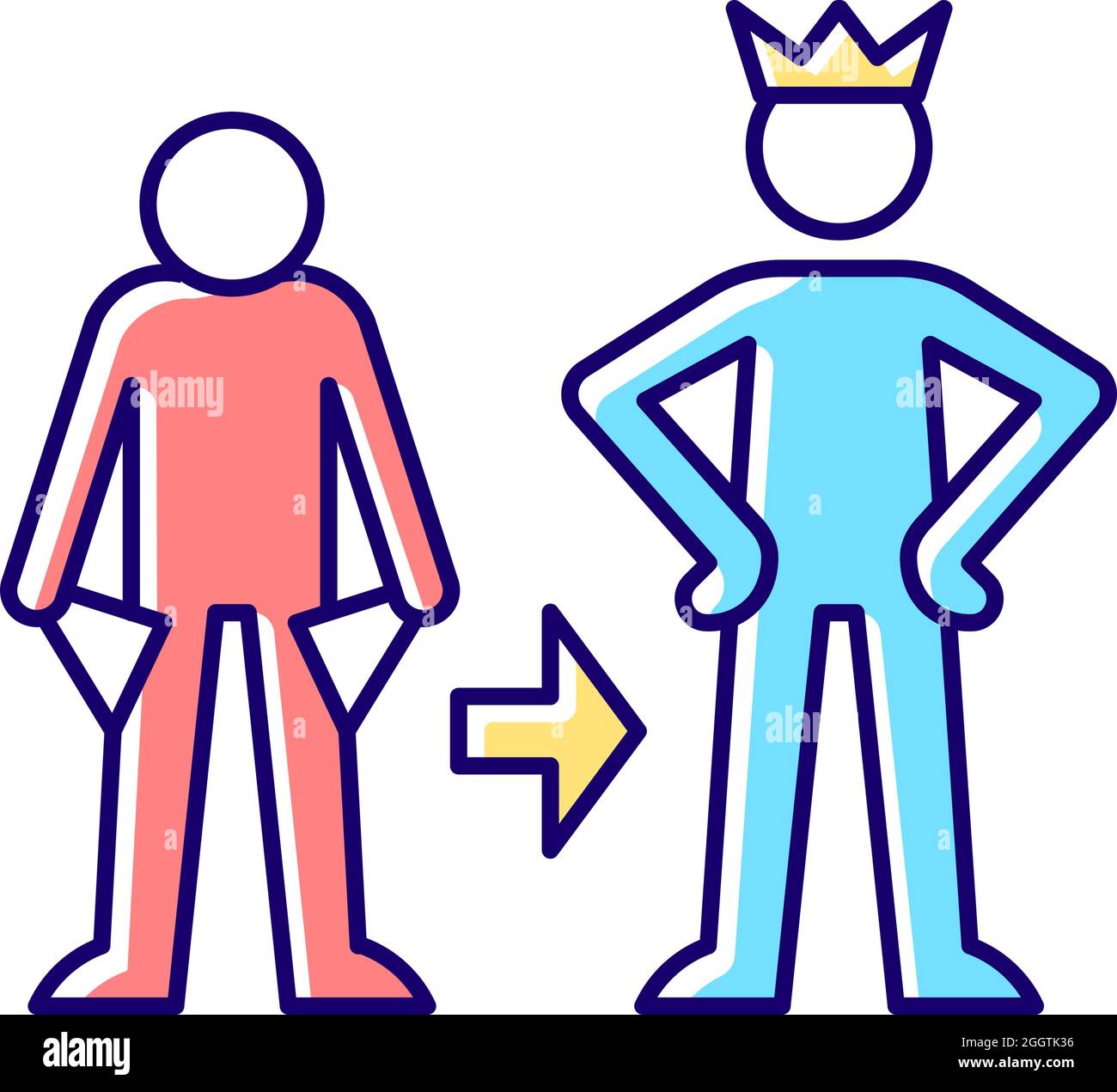 Modifier l'icône de couleur RVB de motivation Illustration de Vecteur