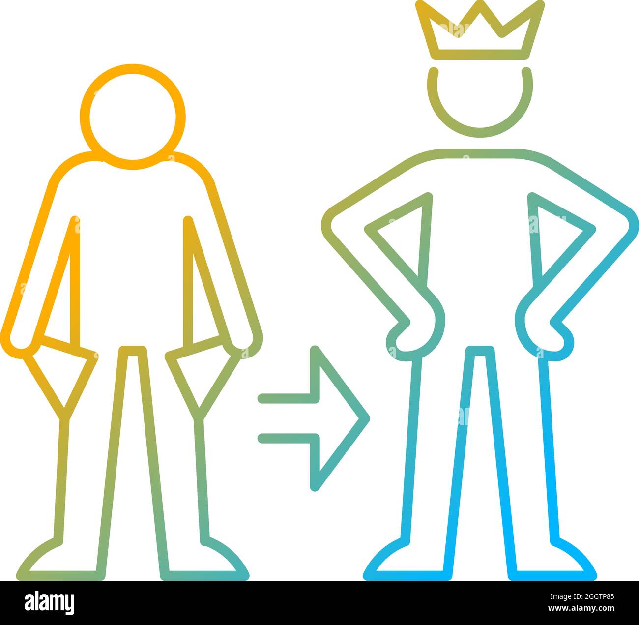 Modifier l'icône vecteur linéaire du gradient de motivation Illustration de Vecteur