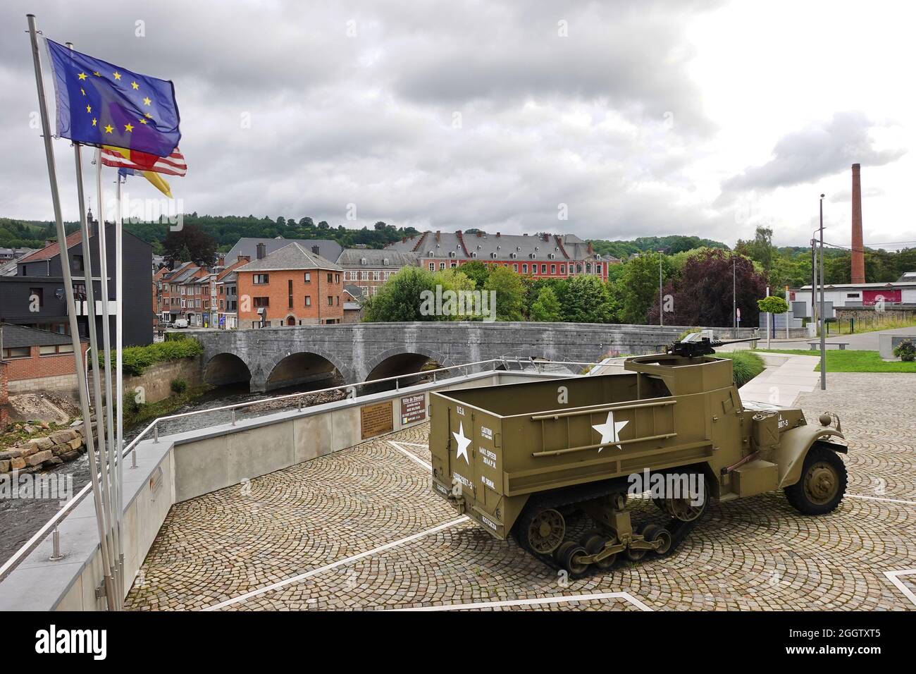 Mémorial américain de guerre à demi-piste Banque D'Images