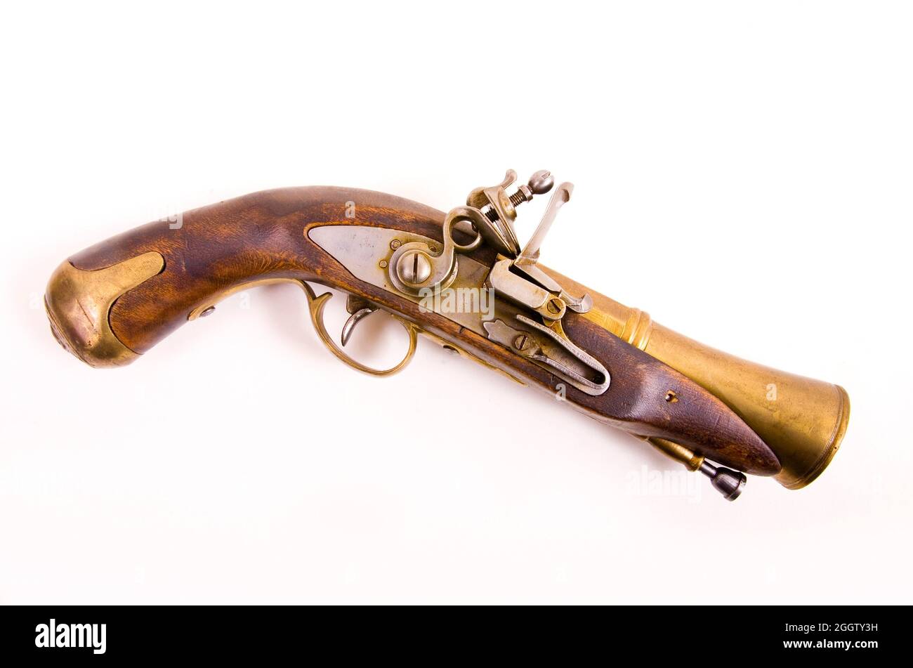 ancien pistolet à serrure à fil Banque D'Images