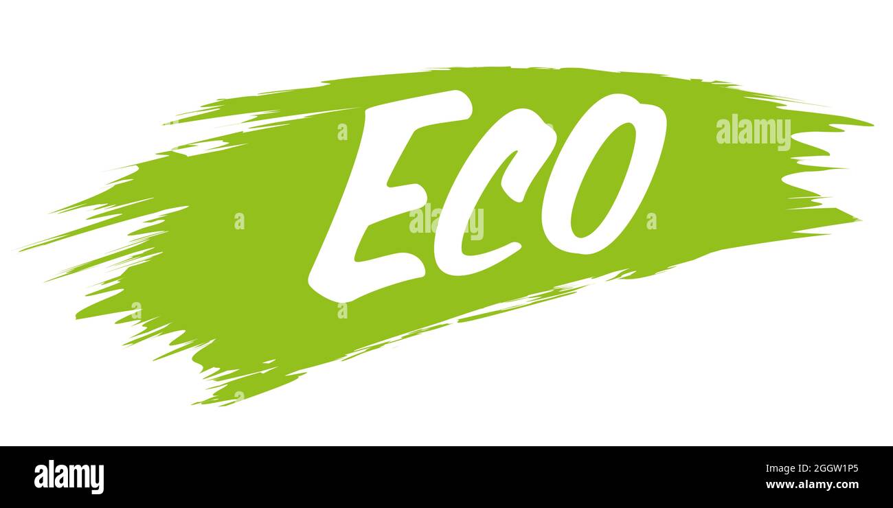 fichier vectoriel eps moderne vert grunge tampon de pinceau avec texte blanc eco Illustration de Vecteur