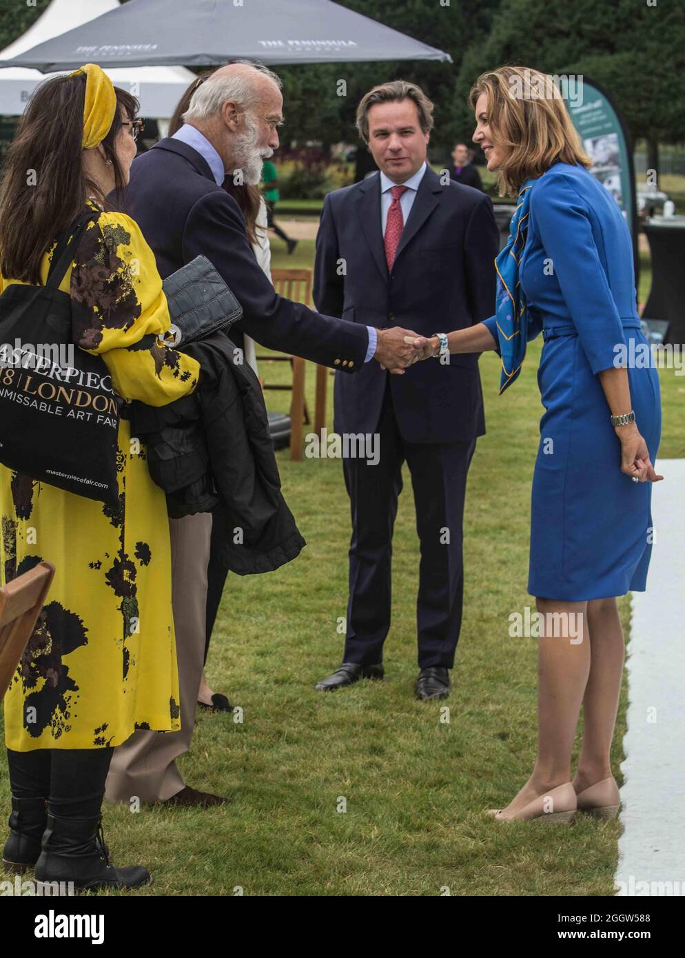 Hampton court 3 septembre 2021 Prince Michael de Kent, membre de la famille royale britannique ‘ il est un premier cousin paternel de la reine Elizabeth ll , petit-fils du roi George V et de la reine Mary visitant les concours d'élégance de Hampton court Paul Quezada-Neiman/Alay Live News Banque D'Images