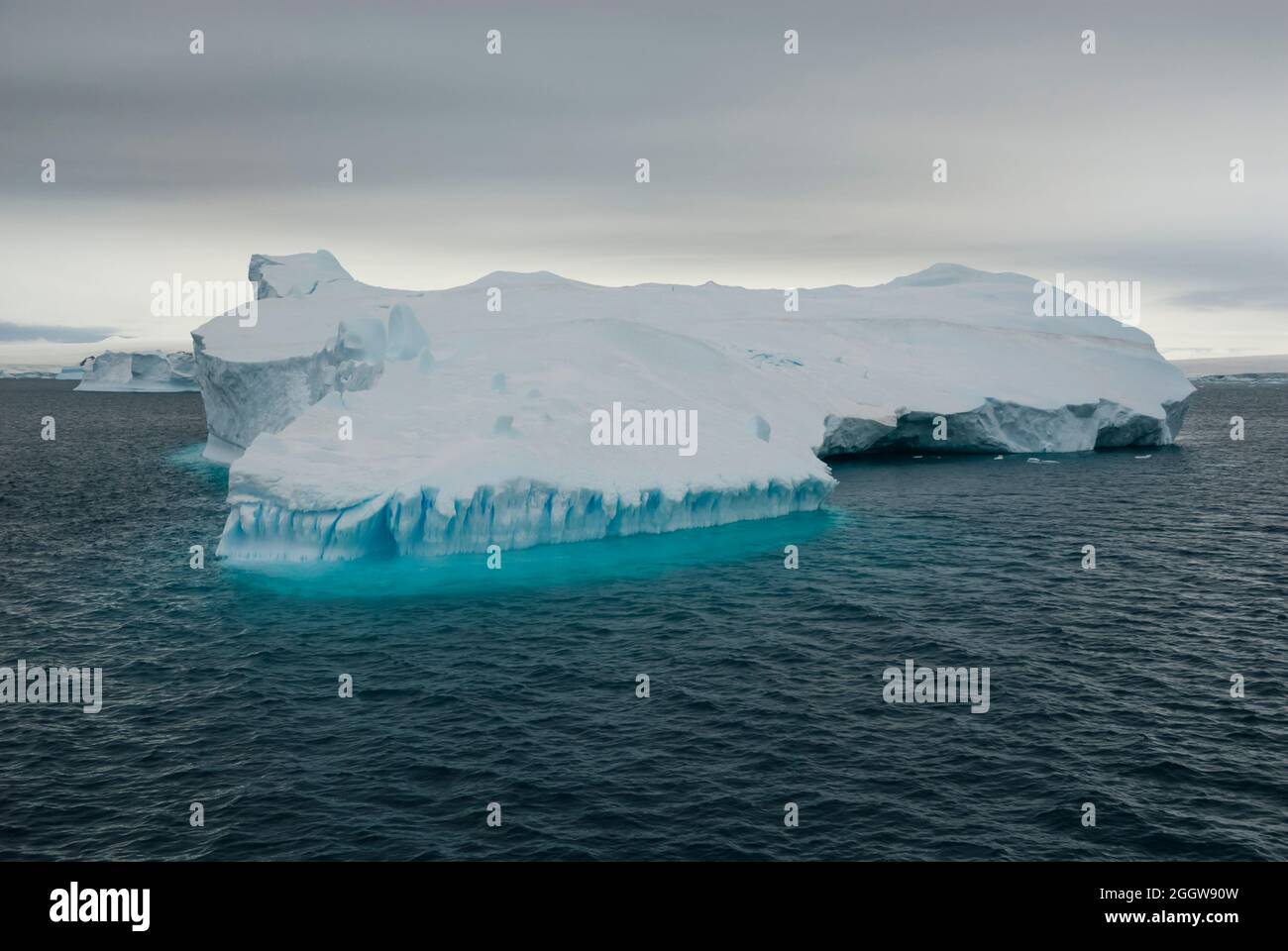 Icebergs flottants dans la mer Antarctique, près de la péninsule Antarctique , Antartica Banque D'Images