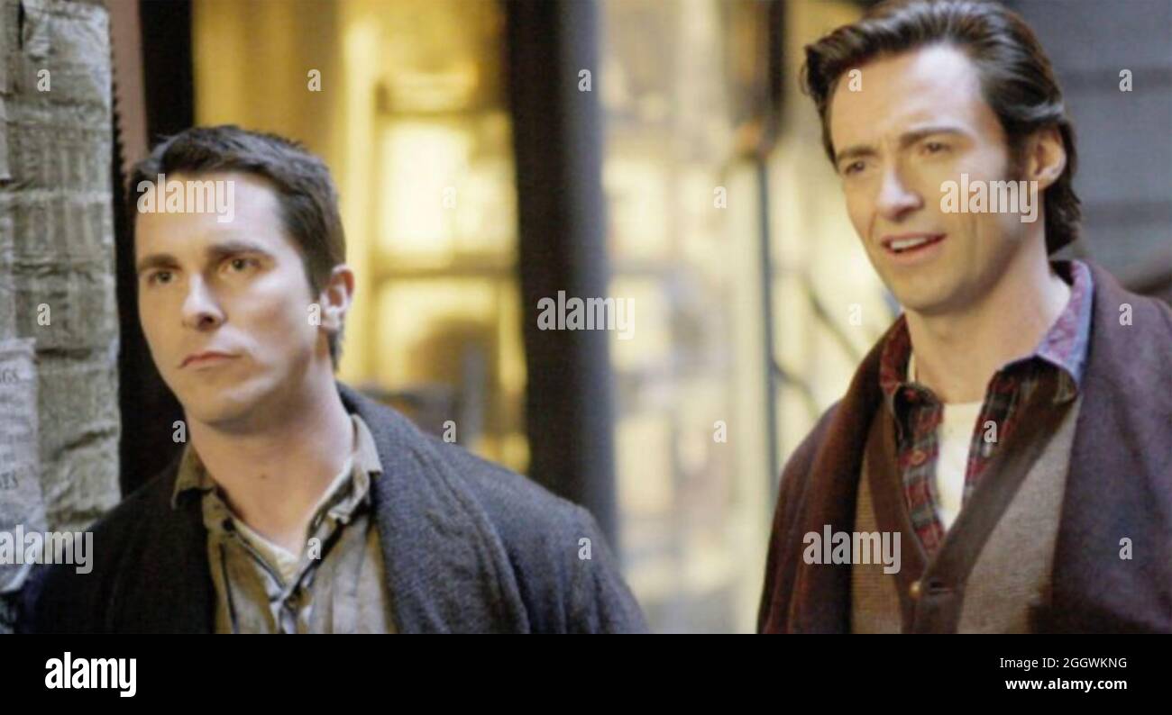 LE FILM PRESTIGE 2006 Warner Bros. Pictures avec Hugh Jackman à droite et Christian Bale Banque D'Images