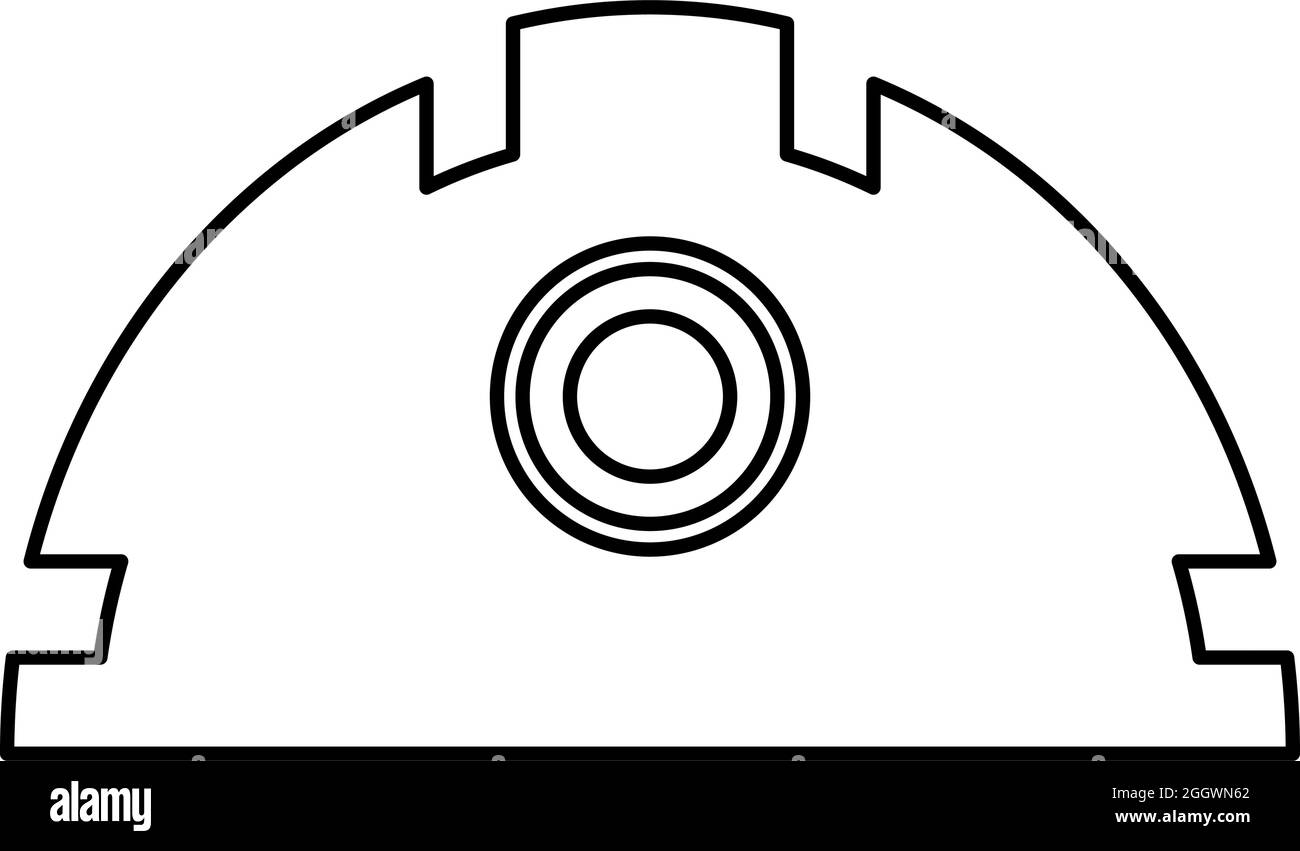Casque pour la construction sécurité casque de sécurité contour icône noir couleur vecteur illustration style plat image simple Illustration de Vecteur