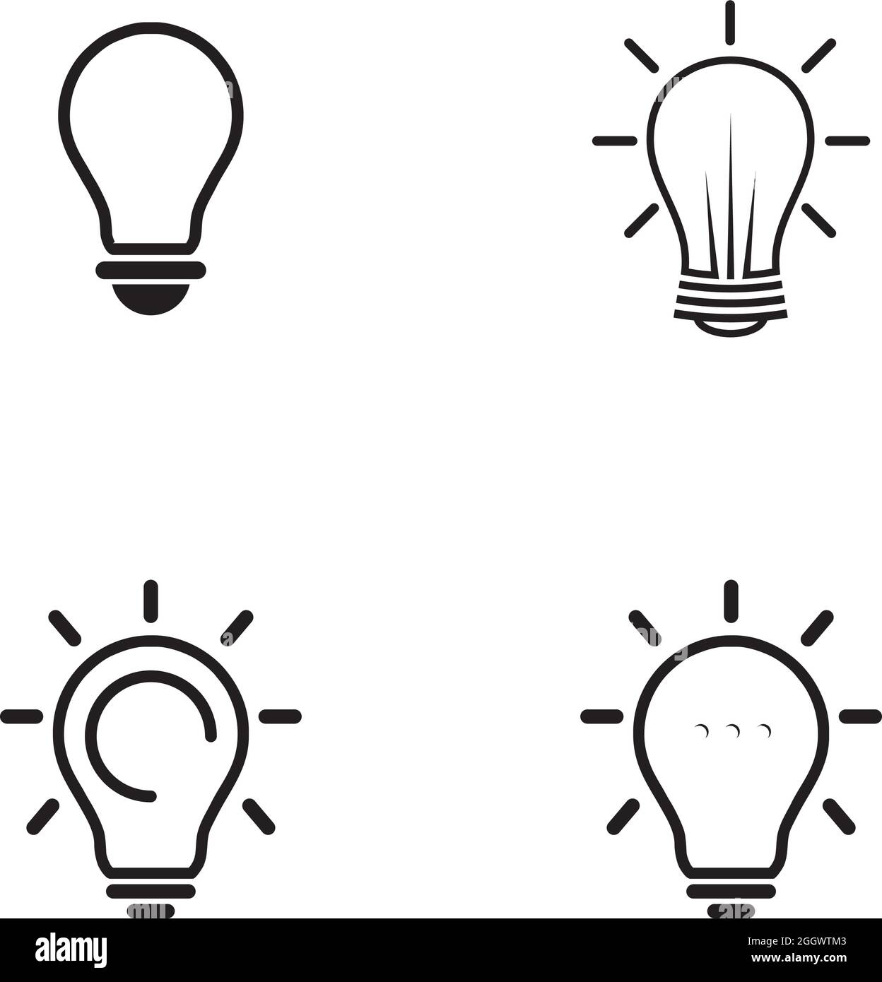 Modèle vectoriel de conception de logo électrique d'ampoule Illustration de Vecteur