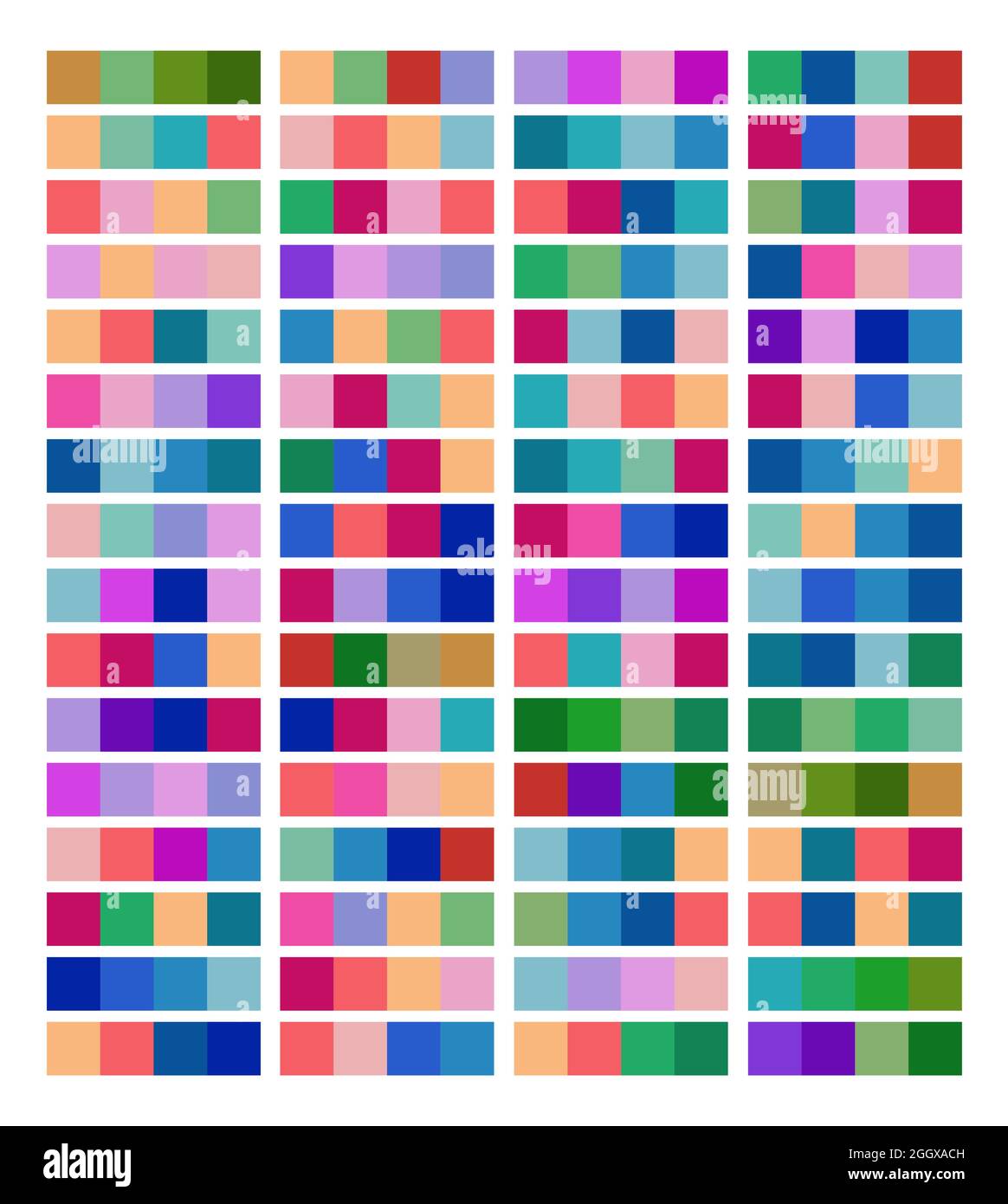 Nuances de palette de couleurs colorées pour la conception Illustration de Vecteur