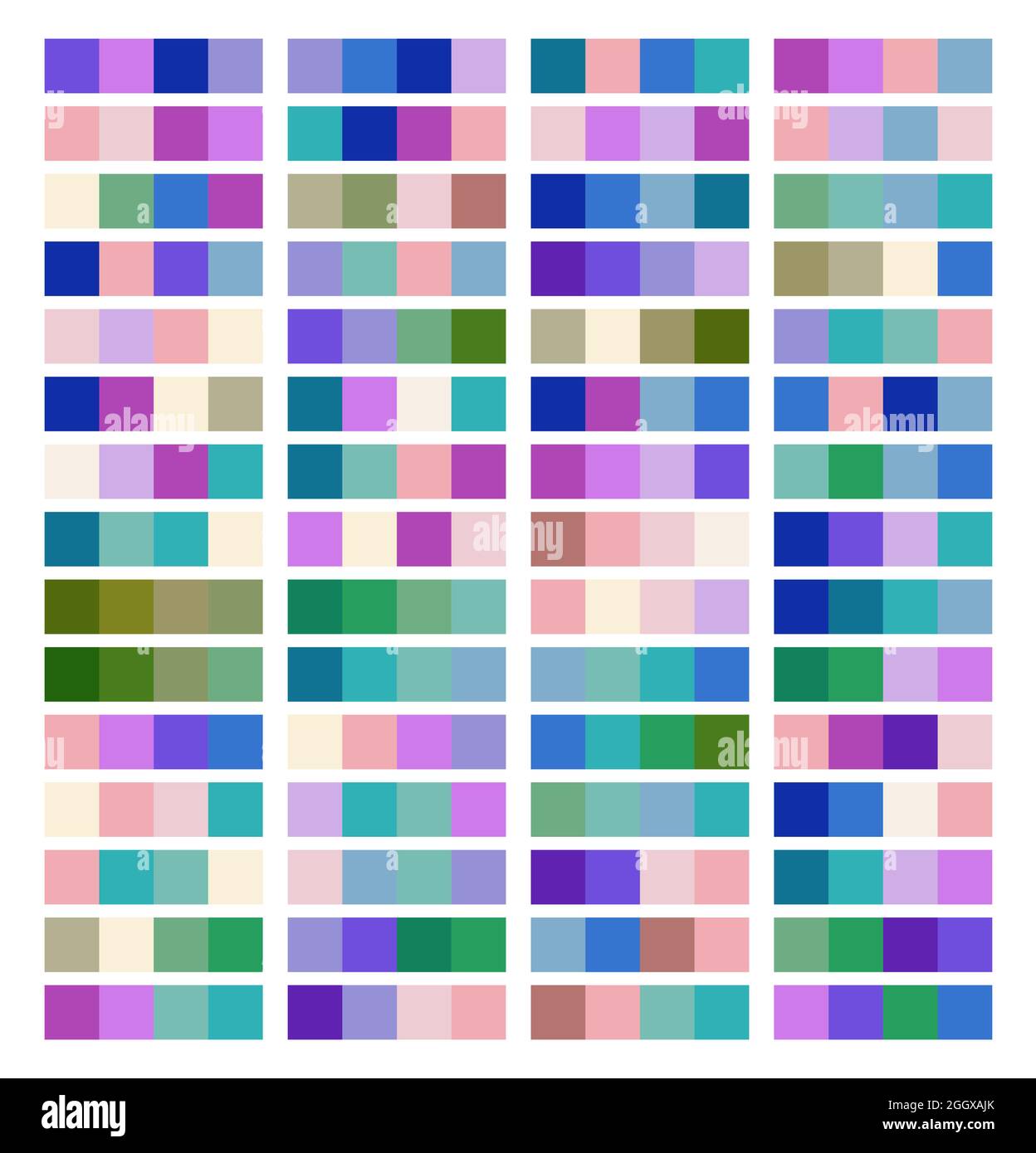 Nuances de palette de couleurs pour la conception Illustration de Vecteur