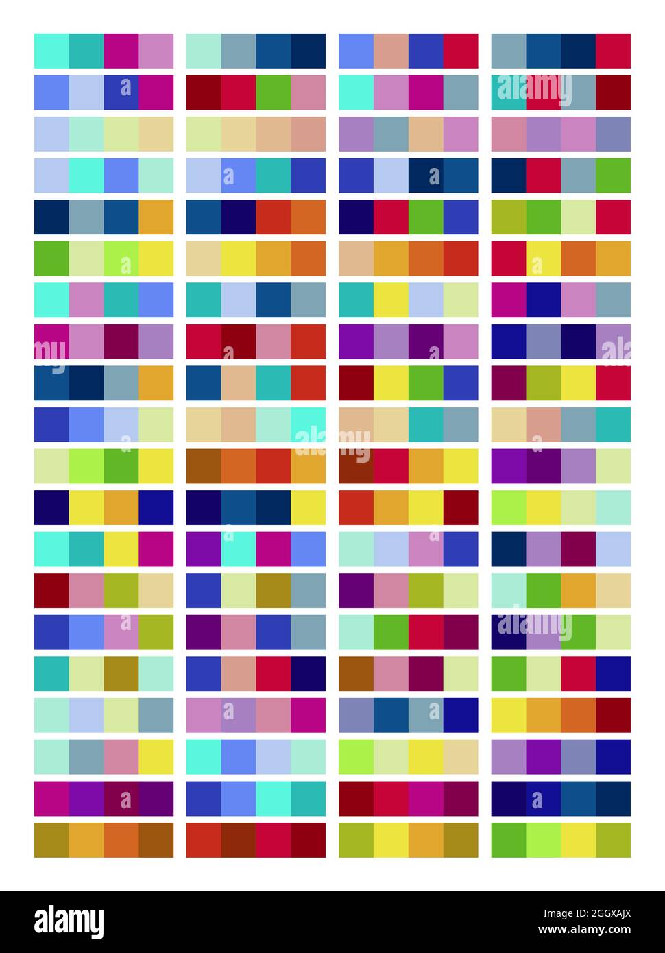 Palettes de couleurs avec nuances pour la conception Illustration de Vecteur