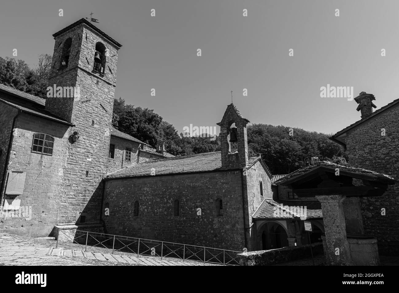Le sanctuaire franciscain de la Verna (province d'Arezzo) est célèbre pour être le lieu où Saint François d'Assise a reçu les stigmates le septembre Banque D'Images