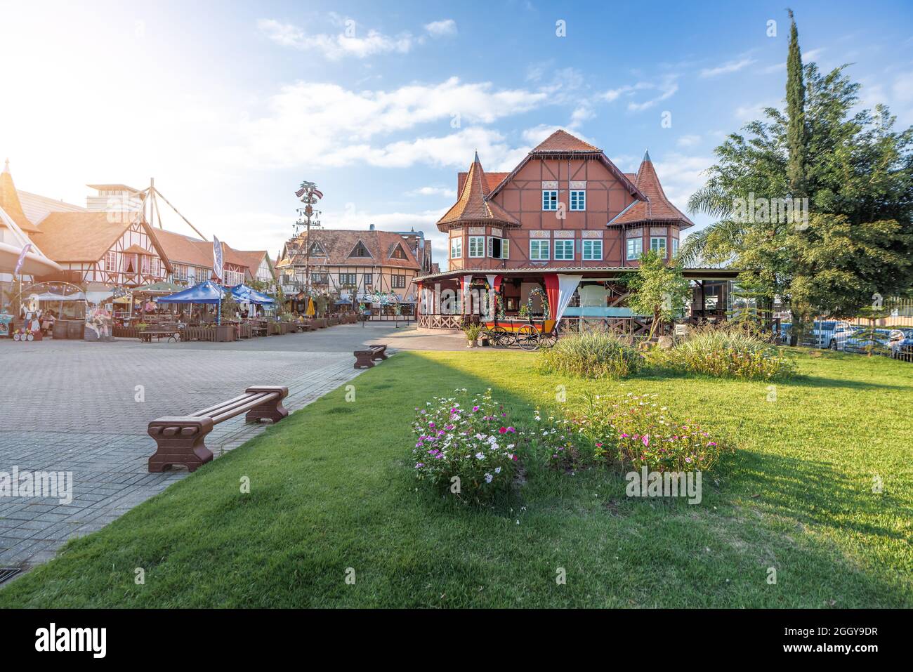 Parc du village allemand (Parque Vila Germanica) site de Blumenau Oktoberfest - Blumenau, Santa Catarina, Brésil Banque D'Images