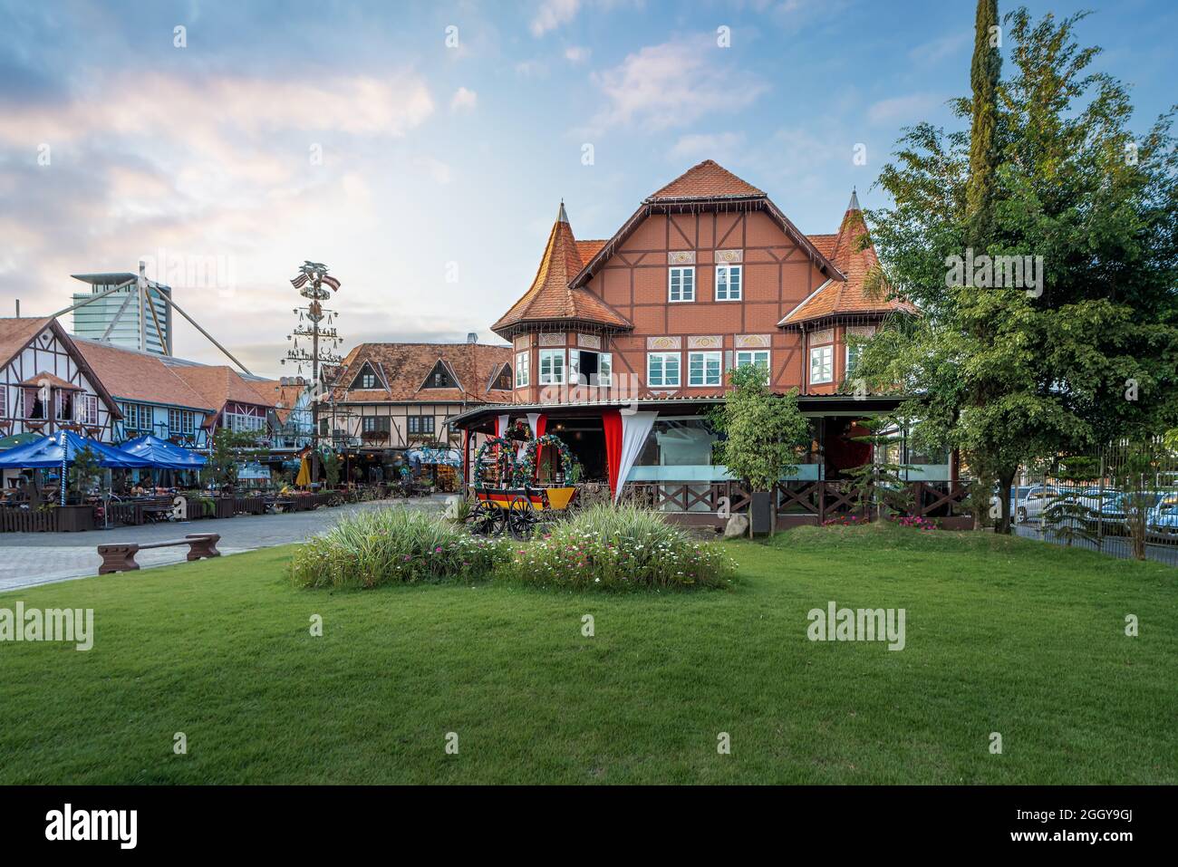 Parc du village allemand (Parque Vila Germanica) site de Blumenau Oktoberfest - Blumenau, Santa Catarina, Brésil Banque D'Images