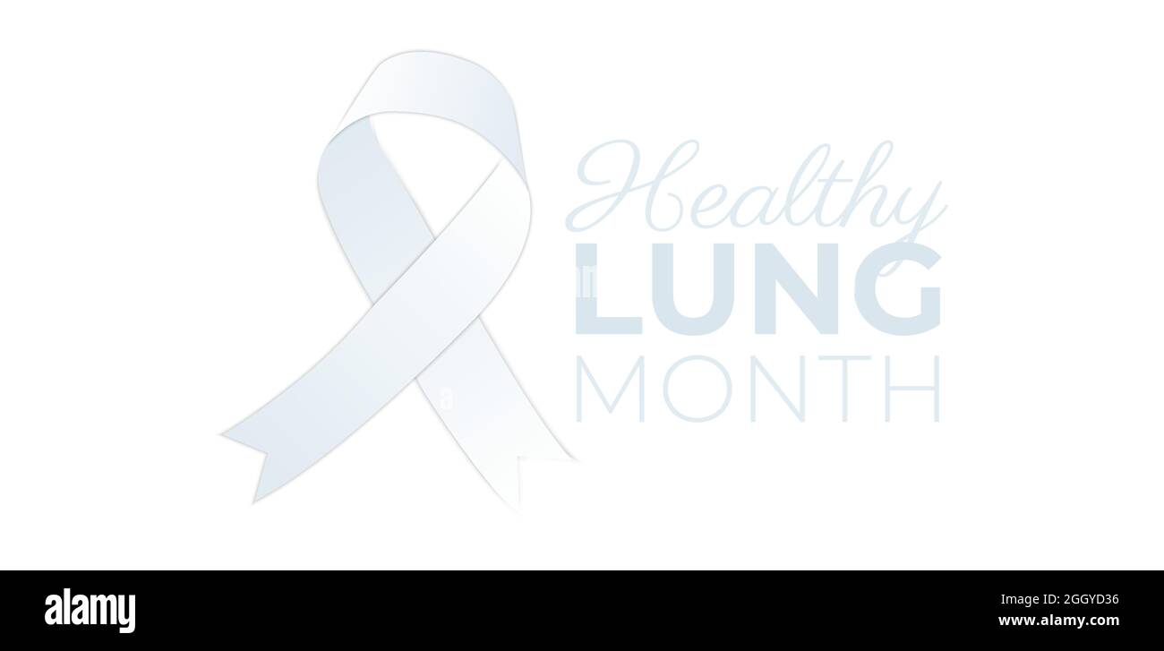 Logo isolé mois pulmonaire en santé Illustration de Vecteur