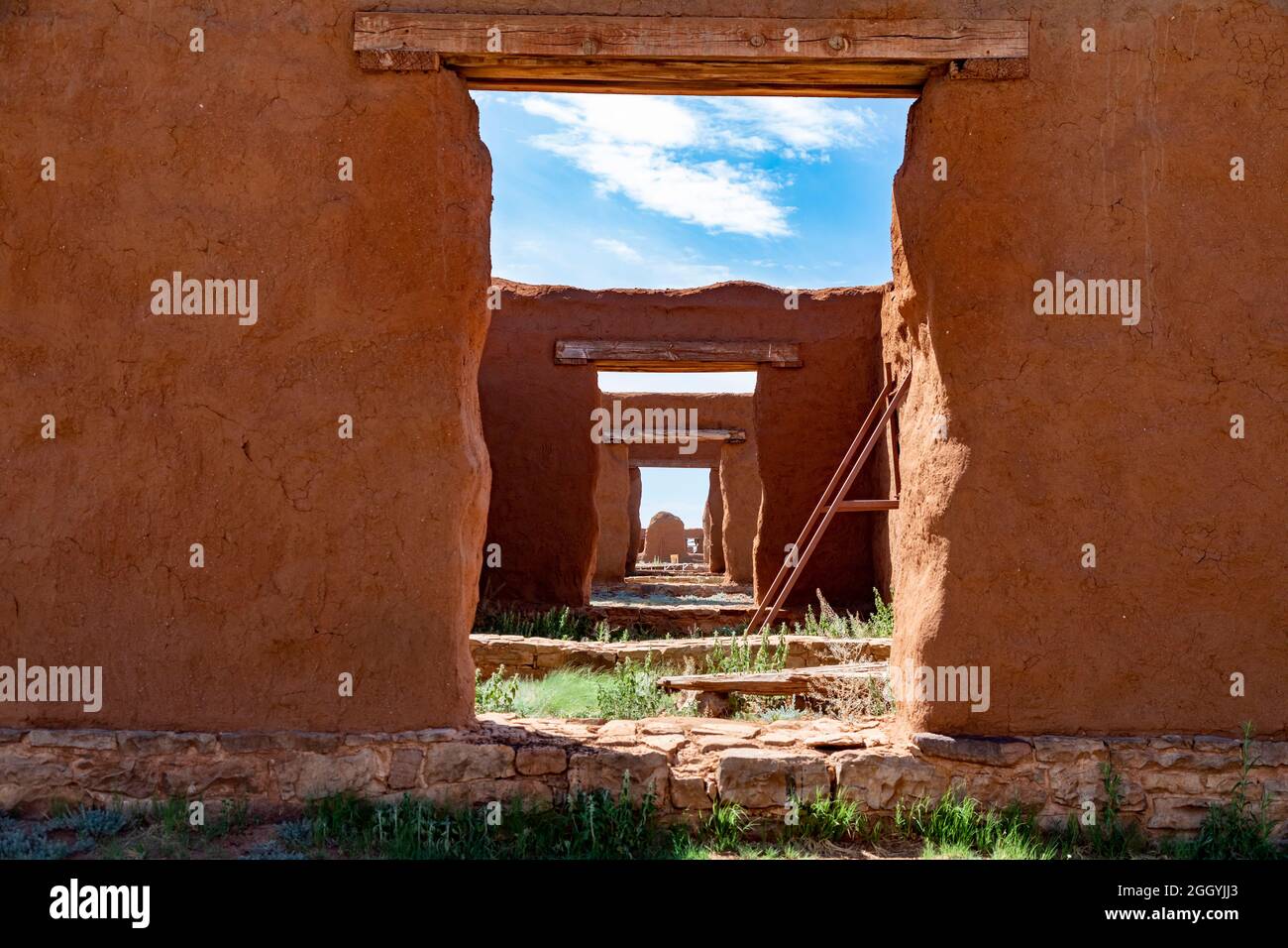 Watrous, Nouveau-Mexique - les ruines du monument national de fort Union. De 1851 à 1891, fort Union défend le sentier de Santa Fe, protégeant les colons contre N. Banque D'Images