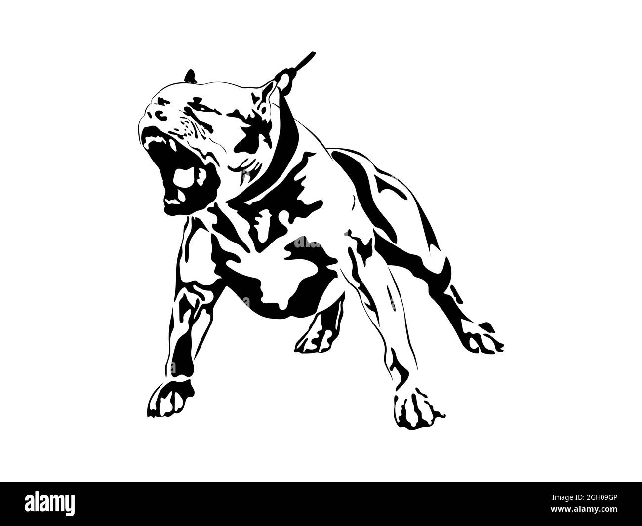 American Pit Bull Pitbull Bully Staffordshire Terrier Pit Bull chien Pitbull Black logo Vector Cricut Cut Cutting Illustration de Vecteur