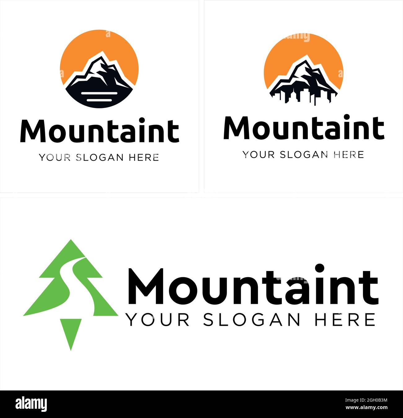 Logo Mountain Adventure sport outdoor Illustration de Vecteur