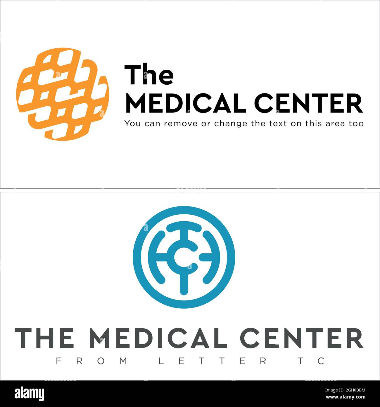 Centre médical ADN résumé et cercle conception initiale du logo TC Illustration de Vecteur