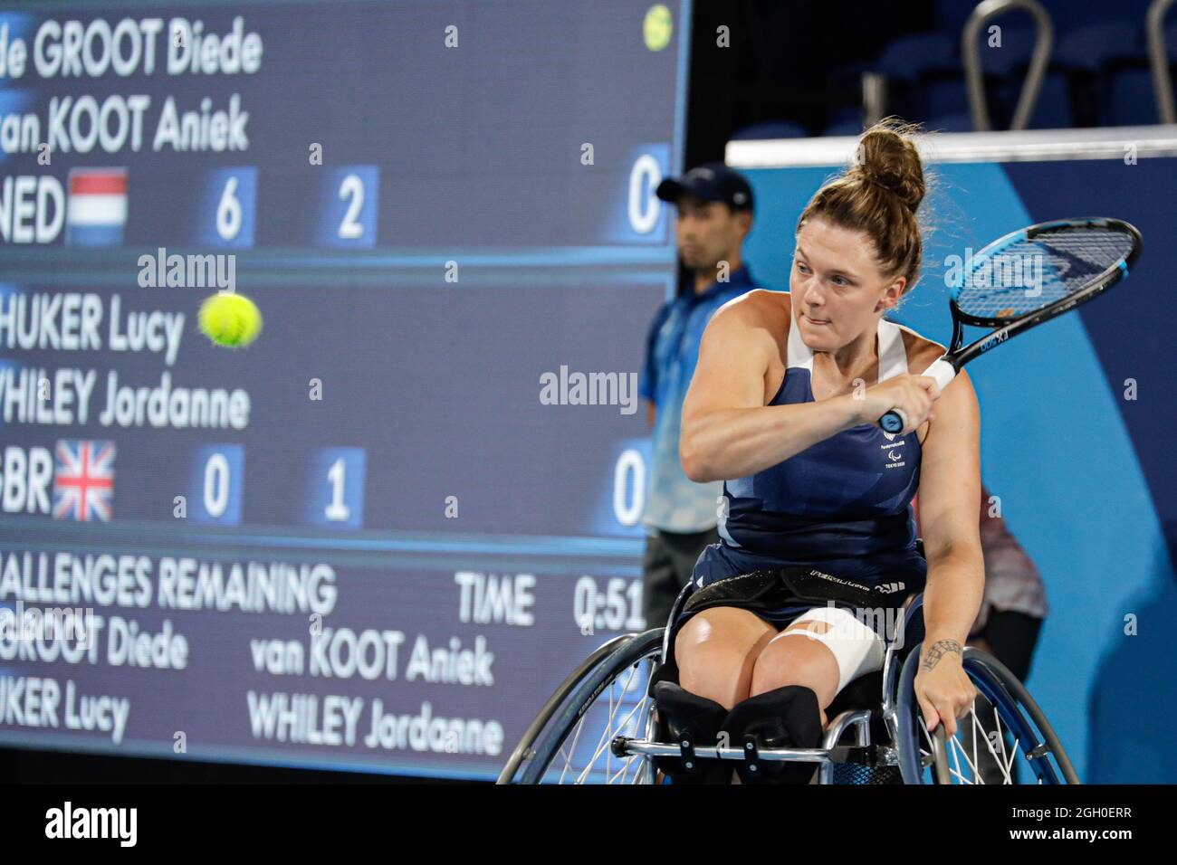 Tokyo, Japon, 4 septembre 2021, Jeux paralympiques de Tokyo en 2020, médaille d'or des femmes doubles, tennis en fauteuil roulant. SHUKER Lucy, WHILEY Jordanne crédit: Marco Ciccolella/Alay Live News Banque D'Images