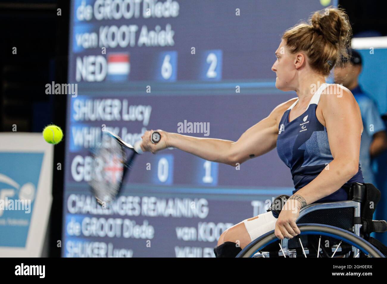 Tokyo, Japon, 4 septembre 2021, Jeux paralympiques de Tokyo en 2020, médaille d'or des femmes doubles, tennis en fauteuil roulant. SHUKER Lucy, WHILEY Jordanne crédit: Marco Ciccolella/Alay Live News Banque D'Images