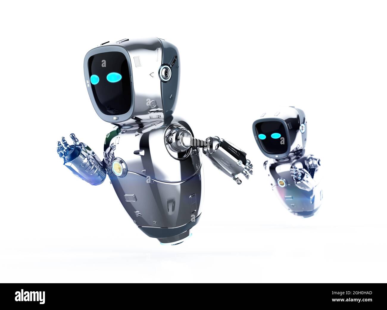 assistant robot de rendu 3d avancer Banque D'Images