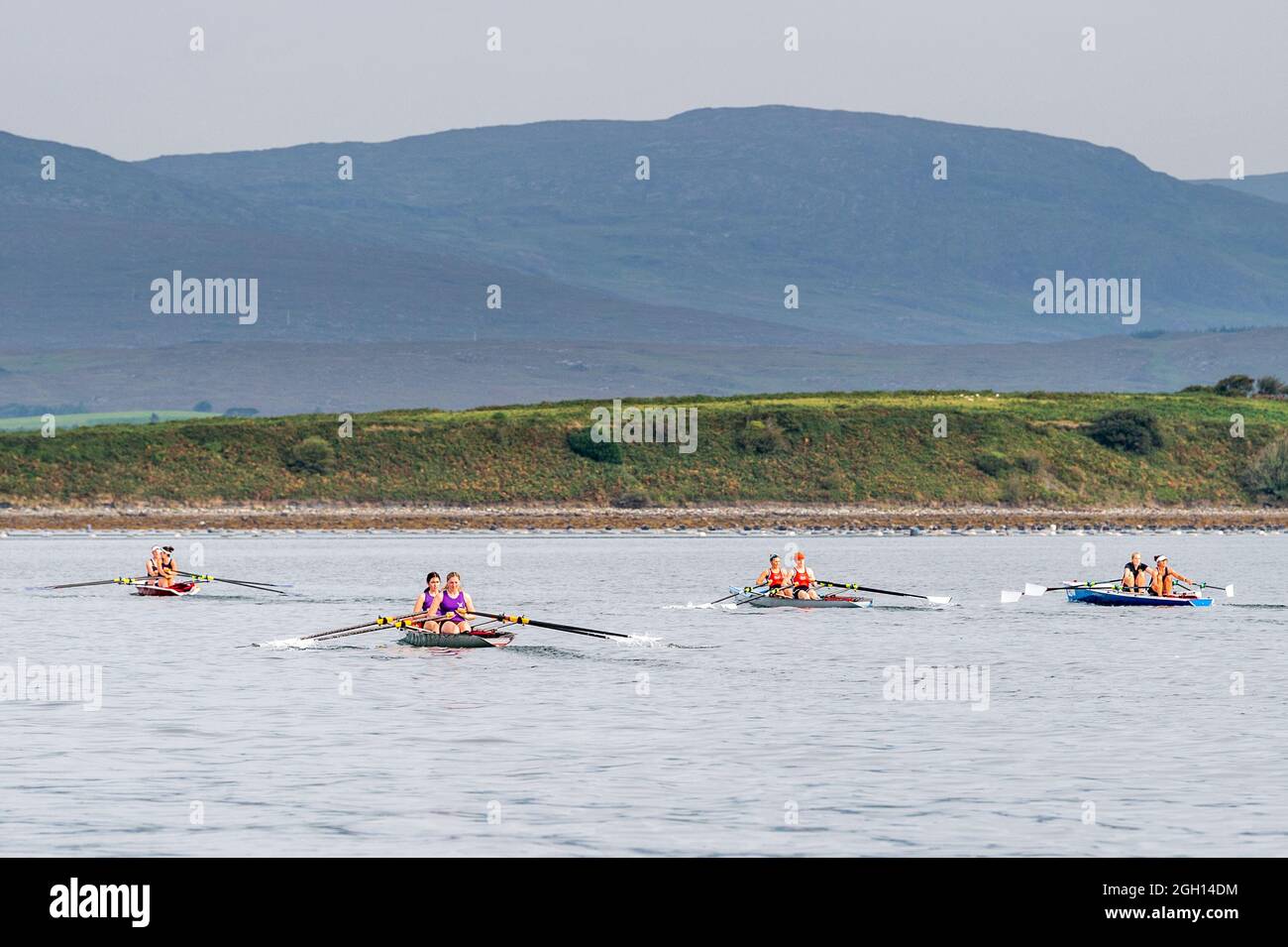 Bantry, West Cork, Irlande. 4 septembre 2021. Aviron Ireland organise ce week-end les championnats nationaux d'aviron offshore à Bantry. L'événement, organisé par le Bantry Rowing Club, est disputé par 30 clubs d'aviron de toute l'Irlande. La course était très proche. Crédit : AG News/Alay Live News Banque D'Images