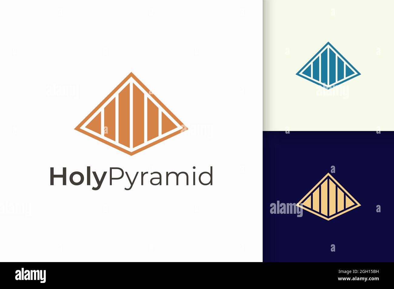 Logo triangle en forme de pyramide simple et moderne adapté à la société de technologie Illustration de Vecteur