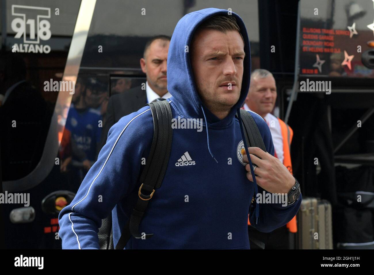 Jamie Vardy de Leicester City arrive avant le match - AFC Bournemouth / Leicester City, Premier League, Vitality Stadium, Bournemouth - 15 septembre 2018 Banque D'Images