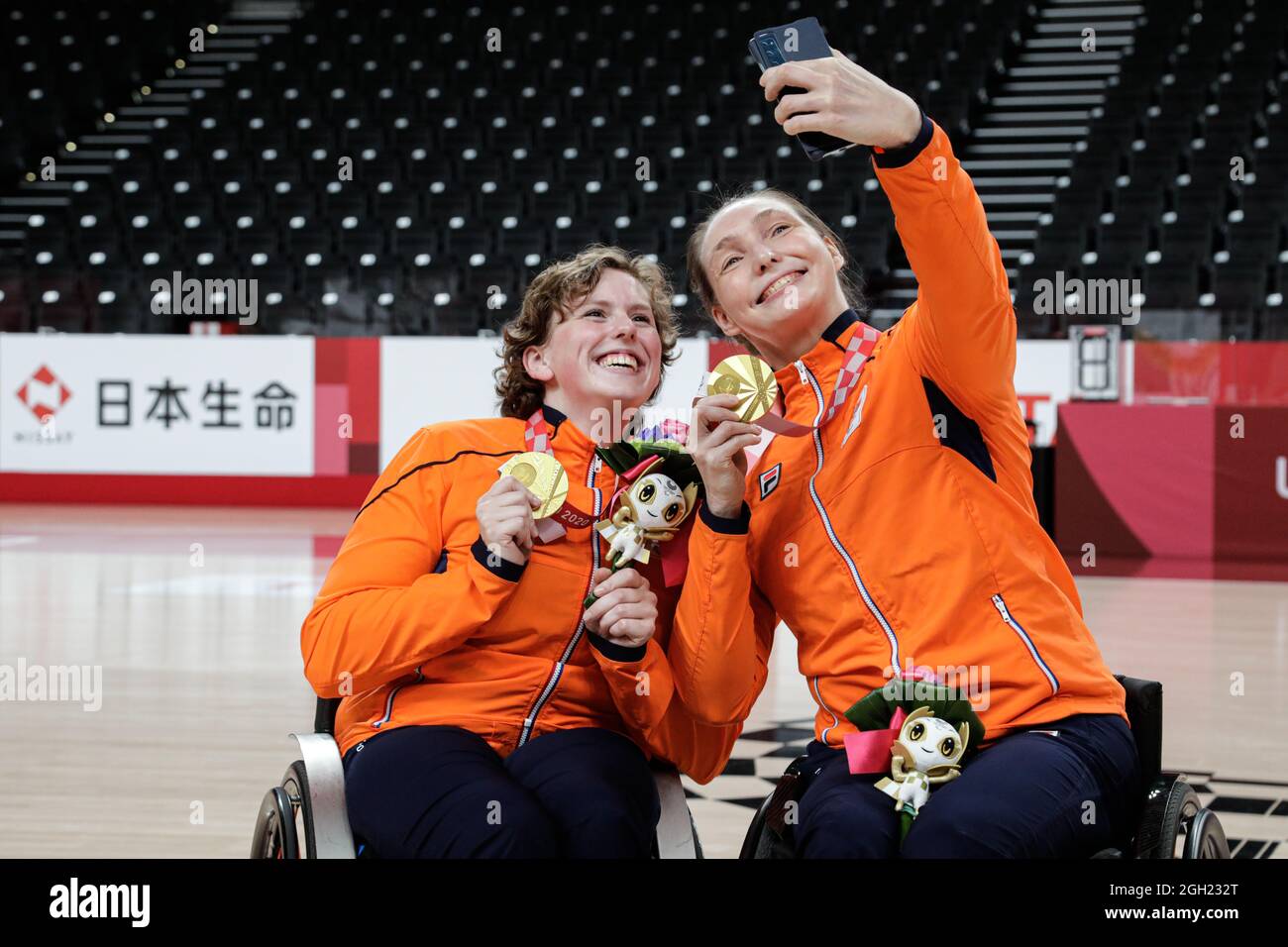 Tokyo, Japon, 4 septembre 2021, Jeux paralympiques de Tokyo en 2020. Basketball en fauteuil roulant pays-Bas VS Chine. Médaille d'or pour les pays-Bas. Banque D'Images