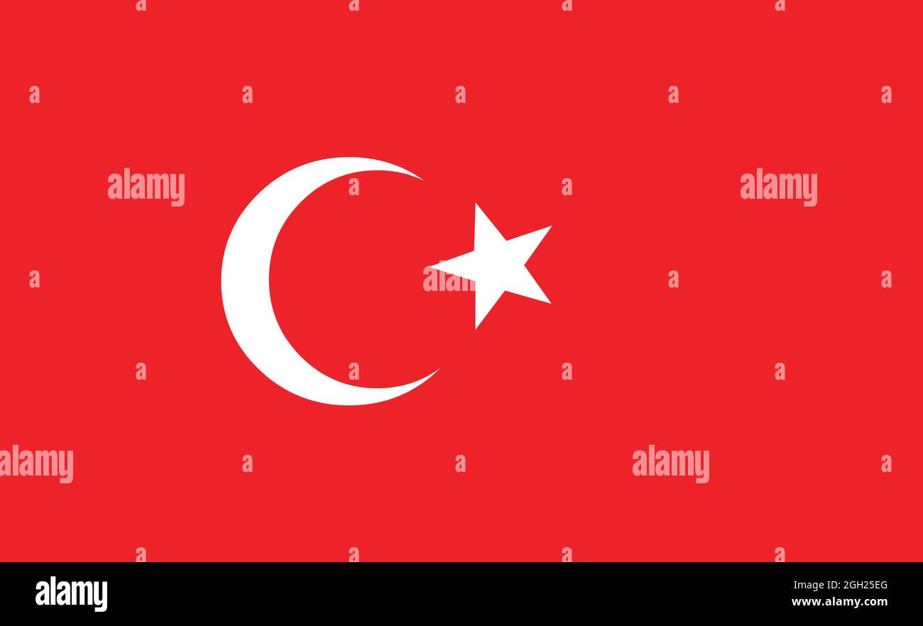 Illustration vectorielle du drapeau de la turquie Illustration de Vecteur