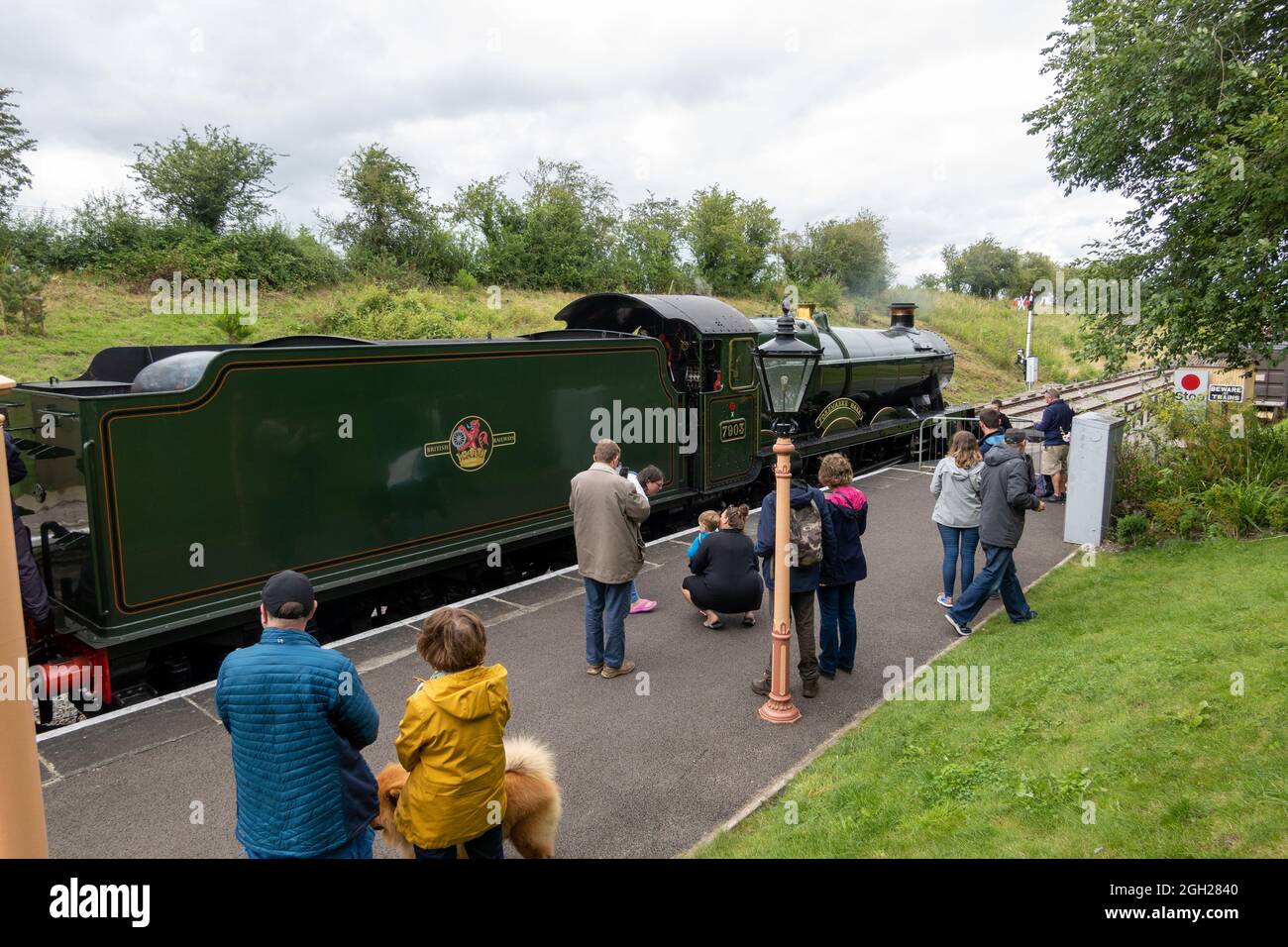 Foremake Hall locomotive - GWSR - Gloucestershire Warwickshire Steam Railway Banque D'Images