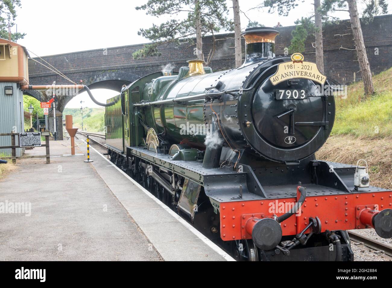 Foremake Hall locomotive - GWSR - Gloucestershire Warwickshire Steam Railway Banque D'Images