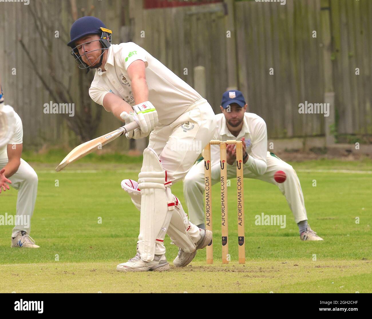 Londres, Royaume-Uni. 4 septembre 2021. South London, Royaume-Uni. Matthew Read batting pour Dorking alors qu'ils prennent Dulwich CC dans le championnat de Surrey de la division 2 à Dulwich, dans le sud de Londres. David Rowe/ Alamy Live News Banque D'Images