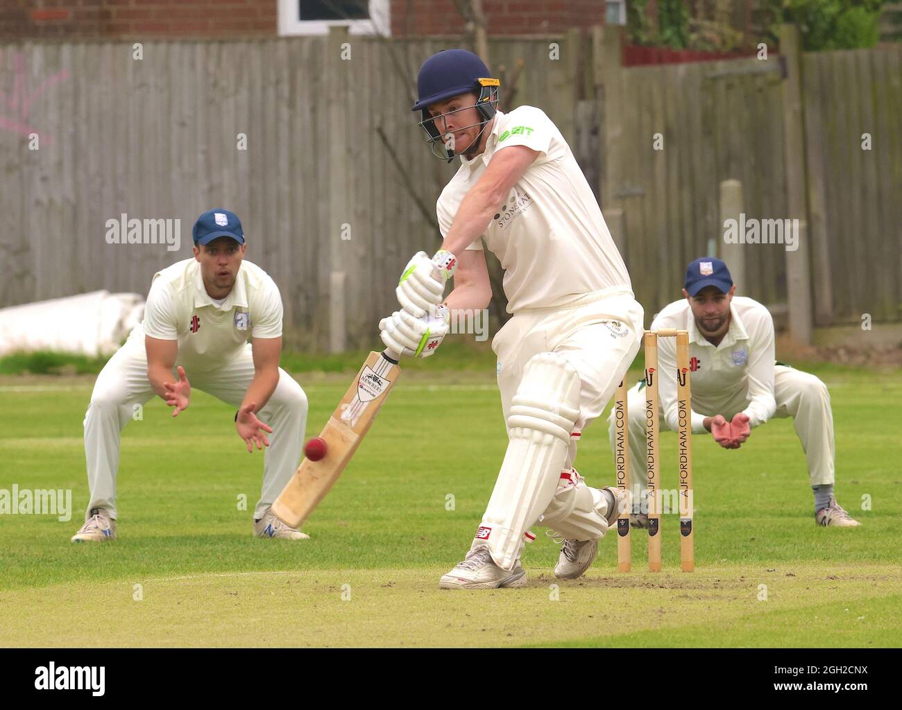 Londres, Royaume-Uni. 4 septembre 2021. South London, Royaume-Uni. Matthew Read batting pour Dorking alors qu'ils prennent Dulwich CC dans le championnat de Surrey de la division 2 à Dulwich, dans le sud de Londres. David Rowe/ Alamy Live News Banque D'Images